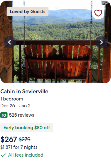 cabin in seviervelle